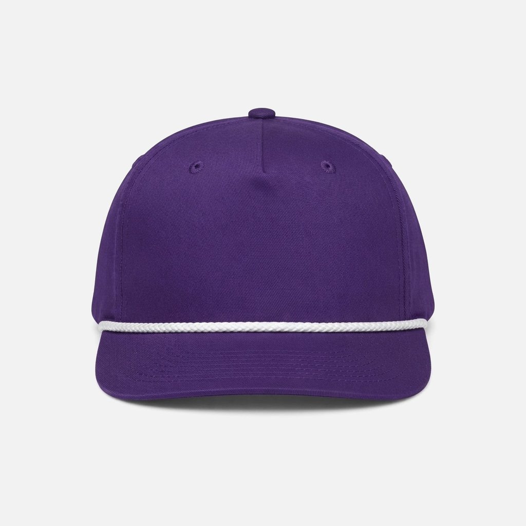 Rope Golf Cap, Purple / White, Front view