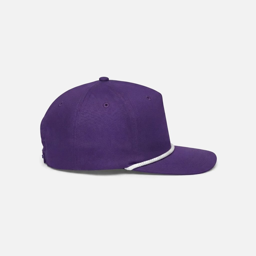 Rope Golf Cap, Purple / White, Side view