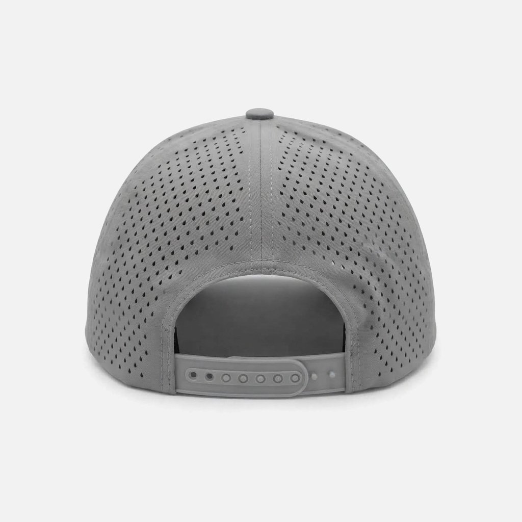Lightweight Performance Golf Cap, Gray, Rear view