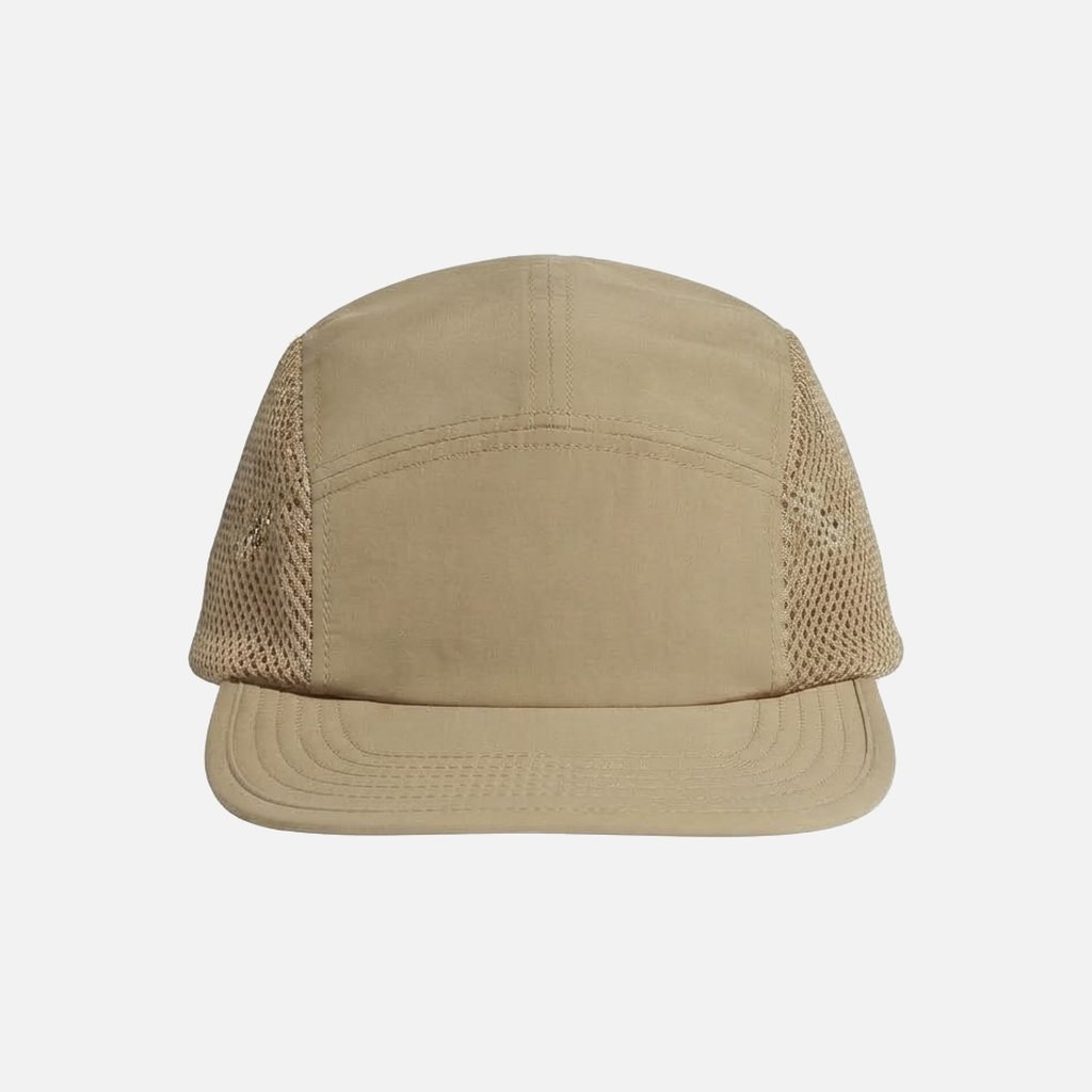 Lightweight 5-Panel Running Cap, Khaki, Front view