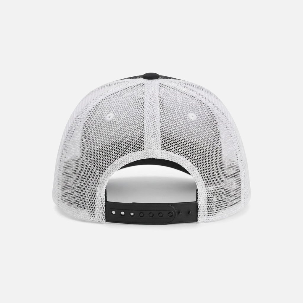 Performance Mesh-Back Cap, Black / White, Rear view