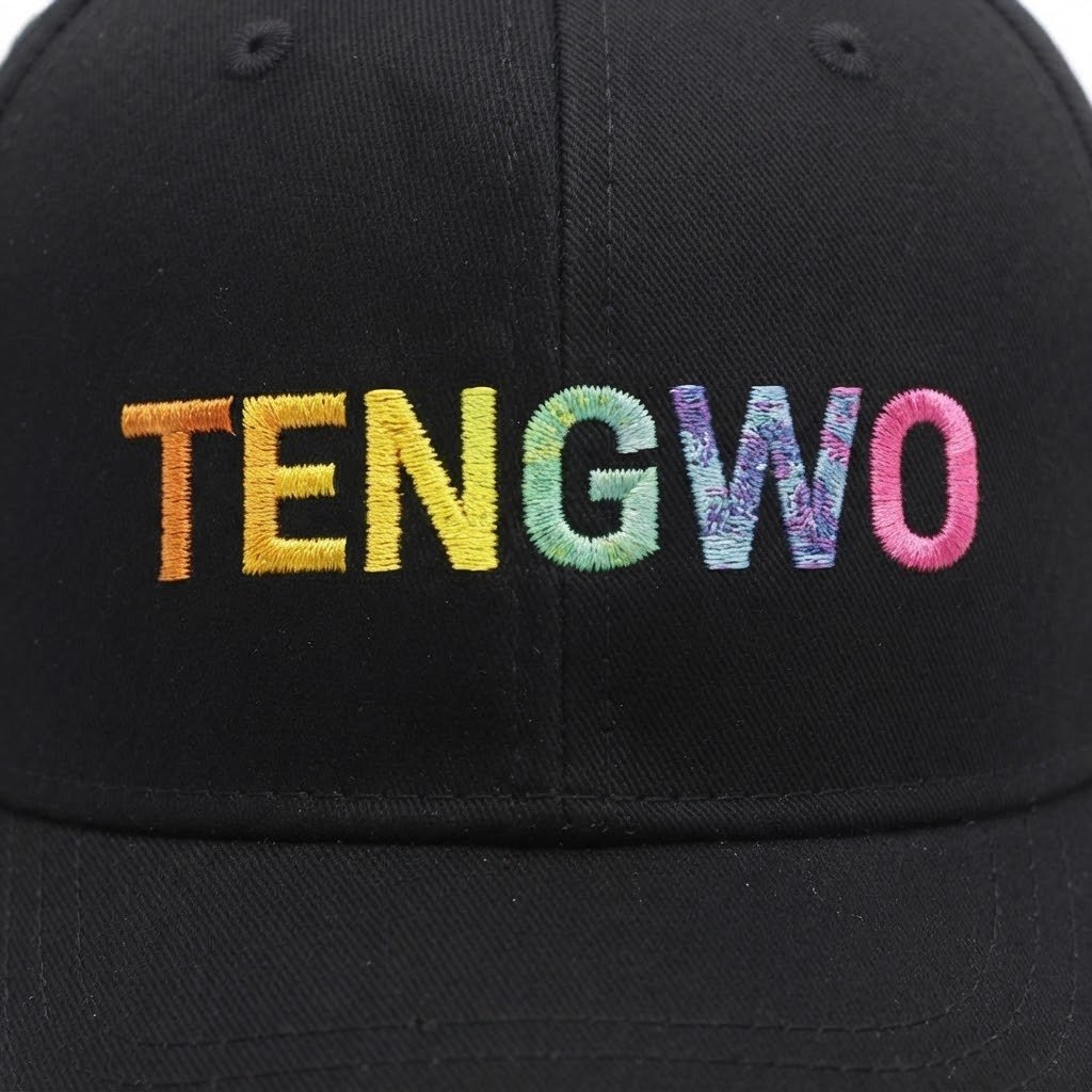 Gradient thread embroidery sample