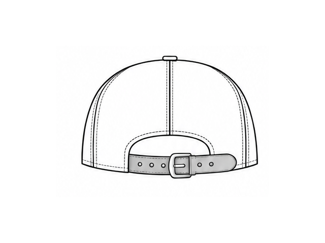 Leather belt technical line drawing