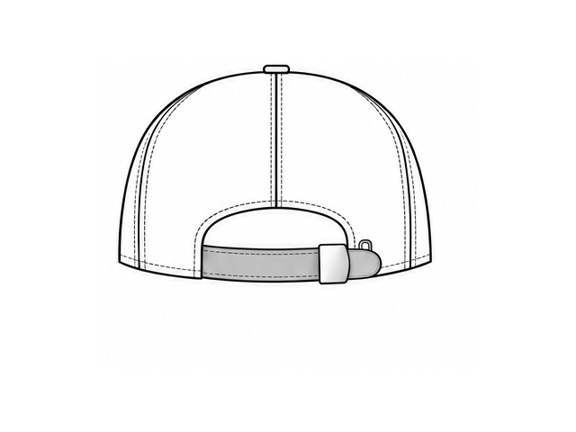 Leather with clip technical line drawing