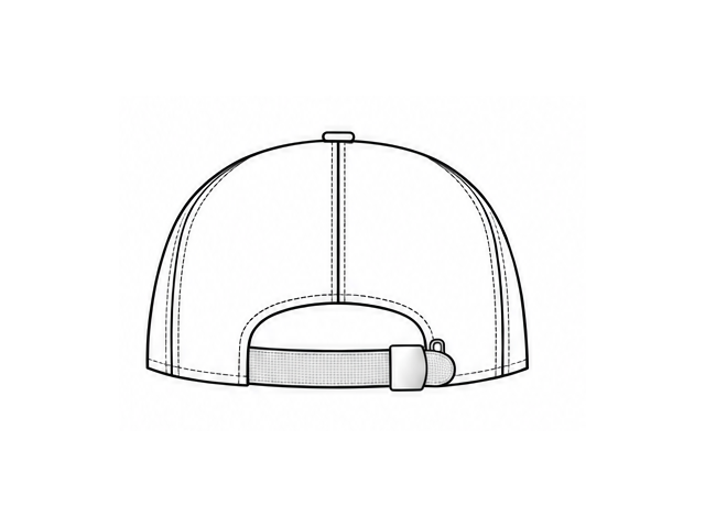 Self fabric with clip technical line drawing