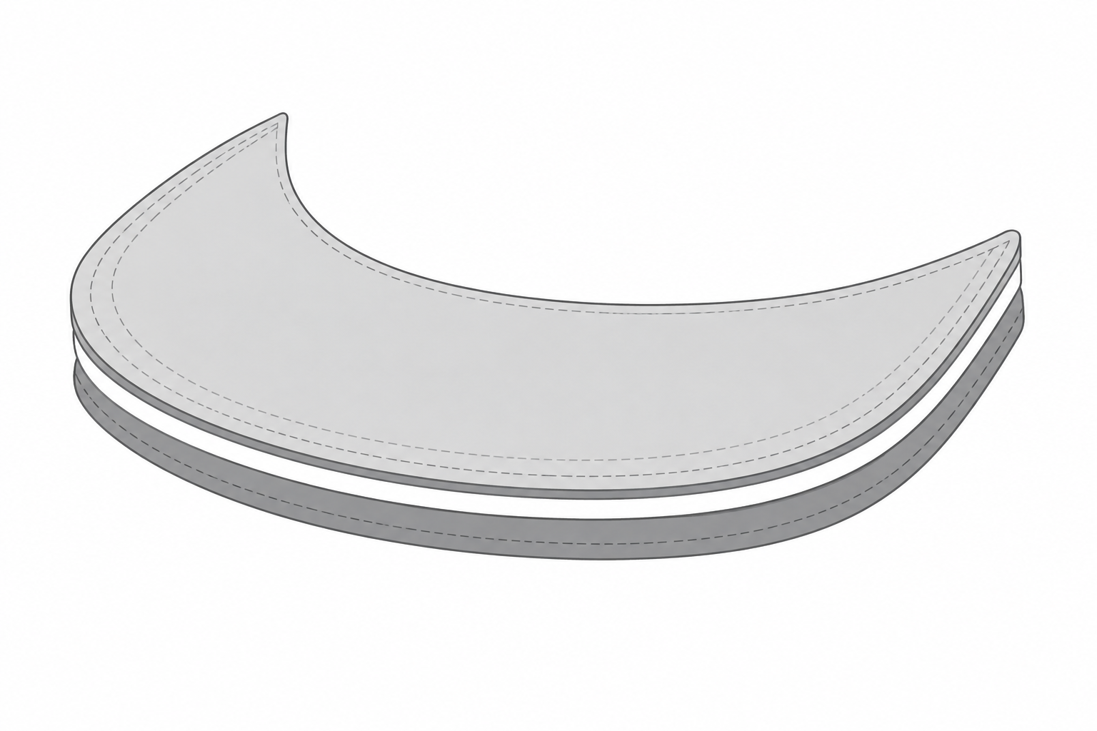 Sandwich visor technical line drawing