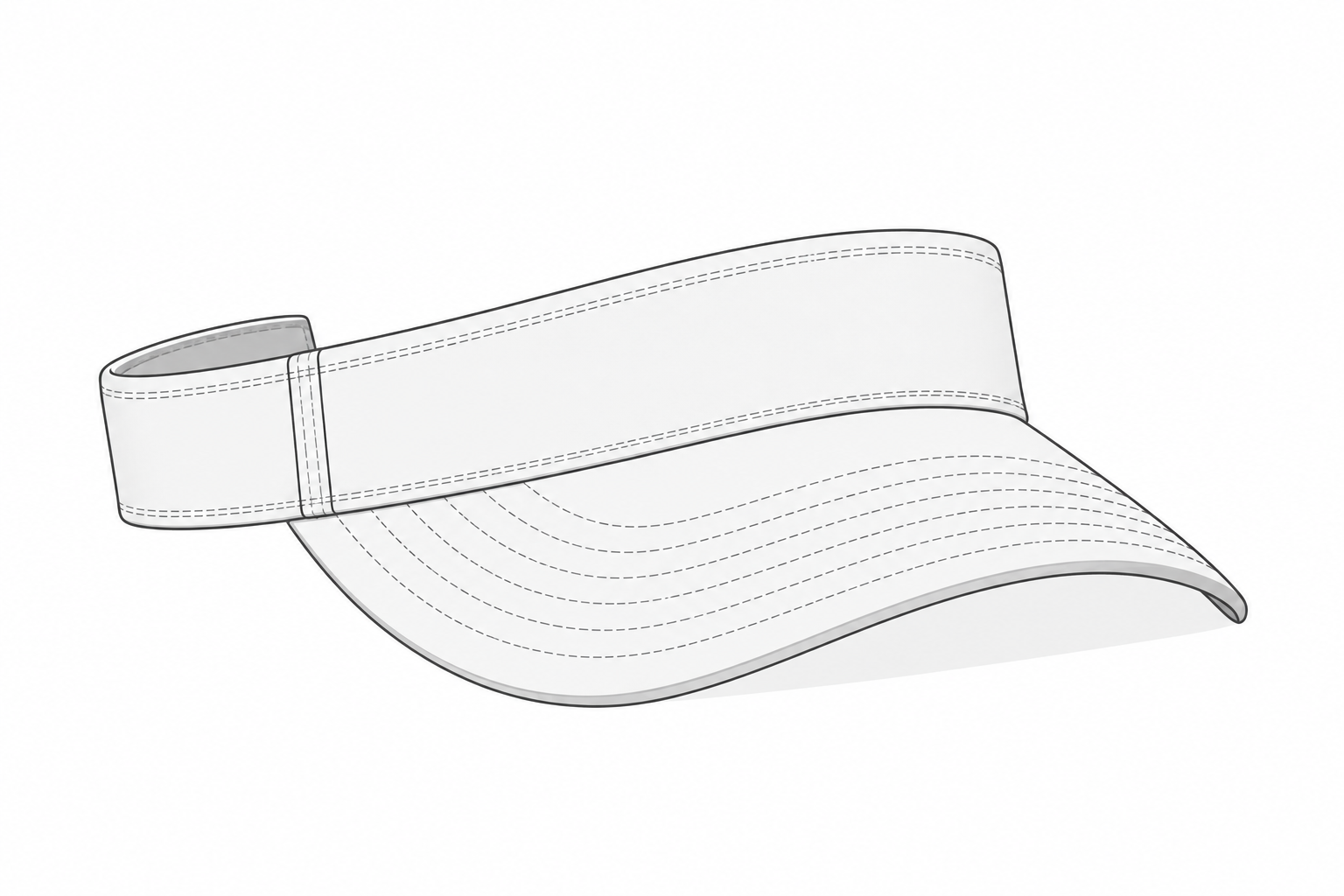 Visor technical line drawing